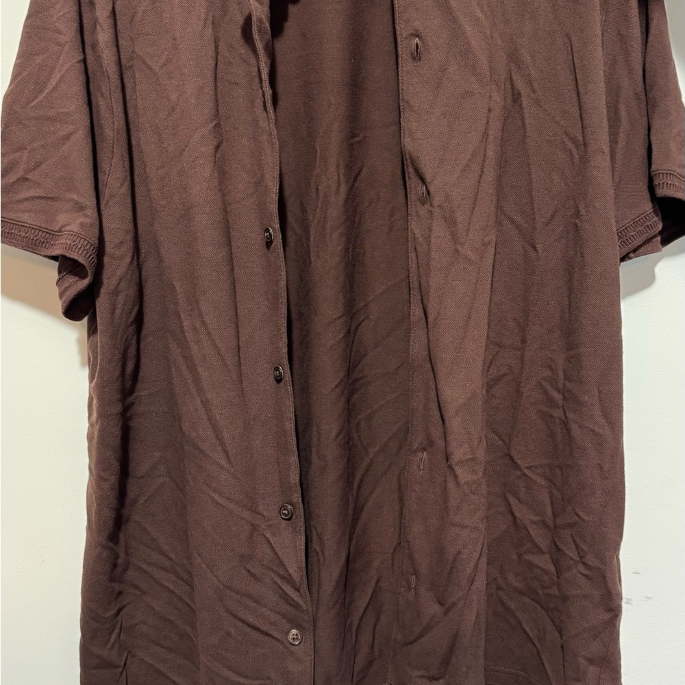 Express Brown Casual Button Down Shirt